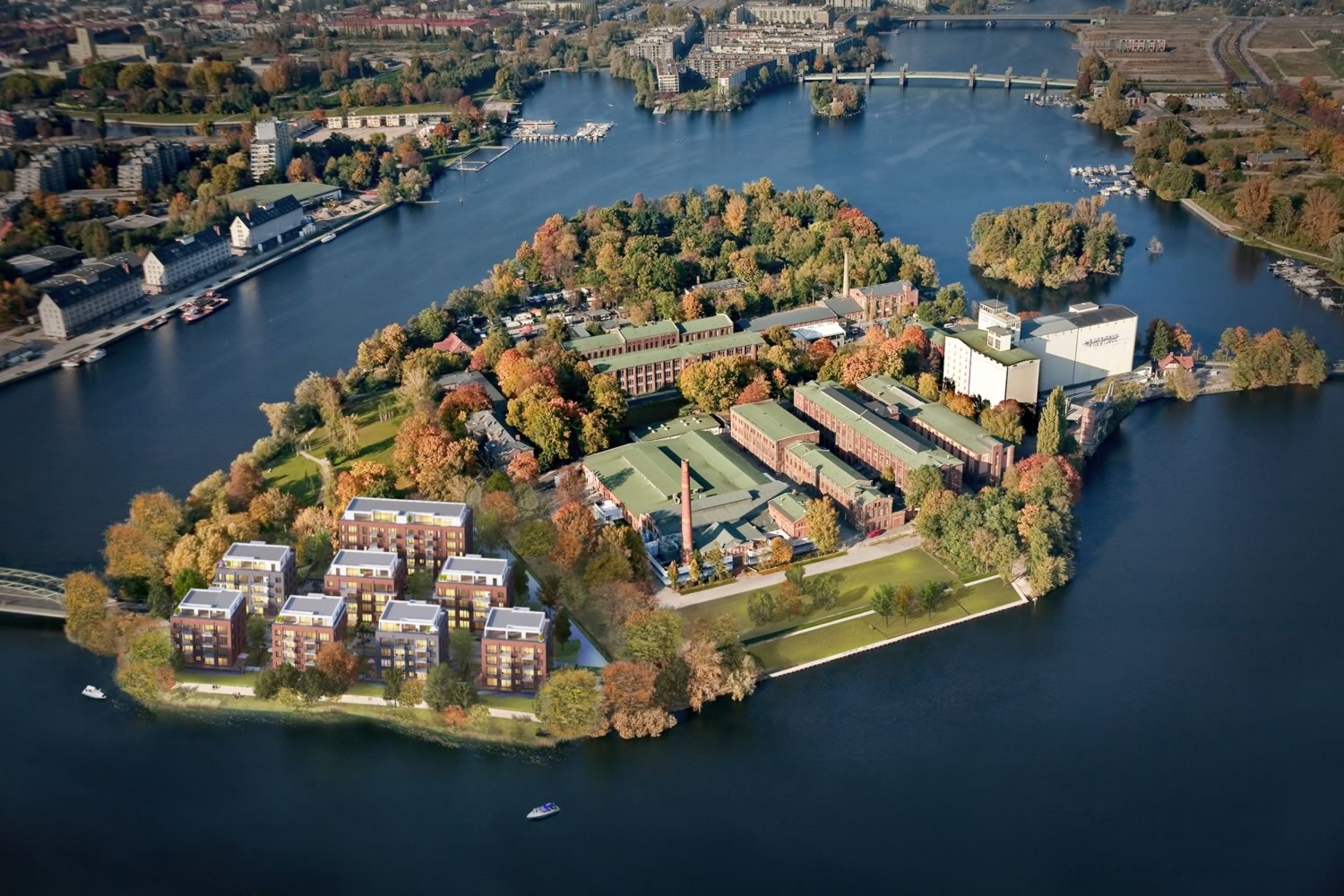 Insel Eiswerder 8 Mehrfamilienhäuser mit 2 Tiefgaragen